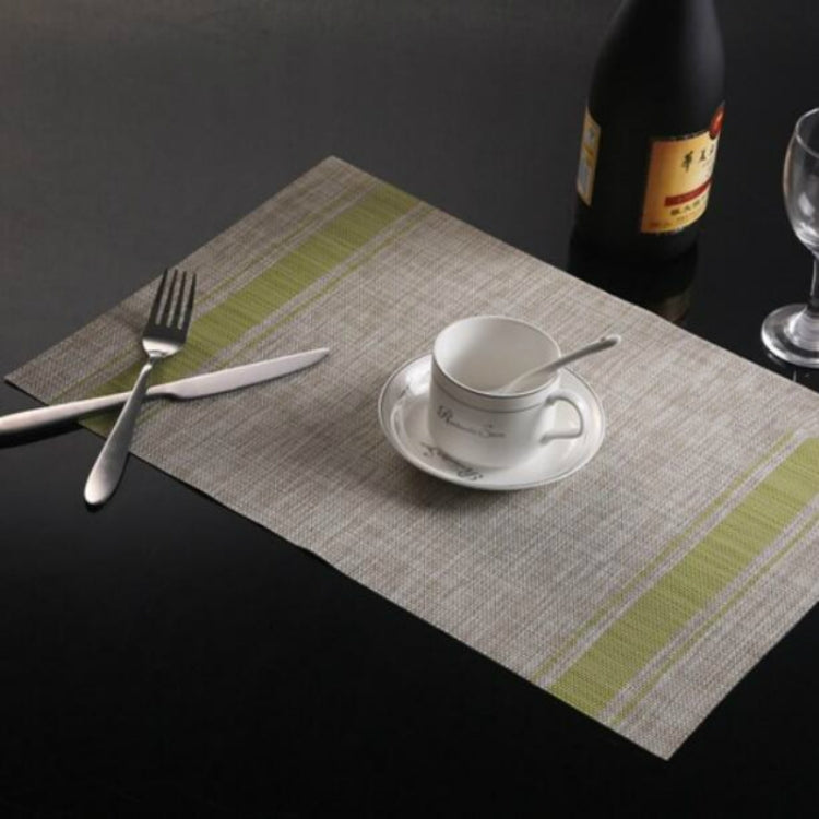 2 PCS Durable PVC Table Mats Coffee Cup Pad Braided Slip Placemats, Size: 30x45cm