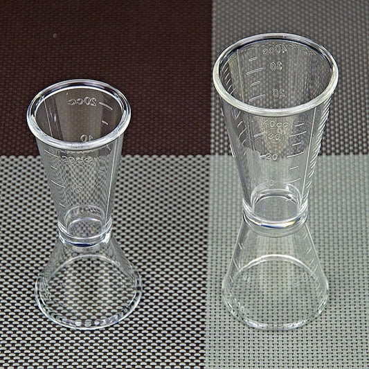 2 PCS PC Small Measuring Cup Device Double-headed Graduated Milk Tea Scale Cup Oz Measuring Tool, Large, Small