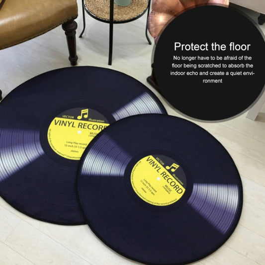 Creative Retro 3D DVR Record Carpet Round CD Floor Mat Home Decor Living Room Kid Bedroom Decoration Rug,, Diameter 60cm, Diameter 80cm, Diameter 100cm, Diameter 120cm, Diameter 160cm, Diameter 180cm