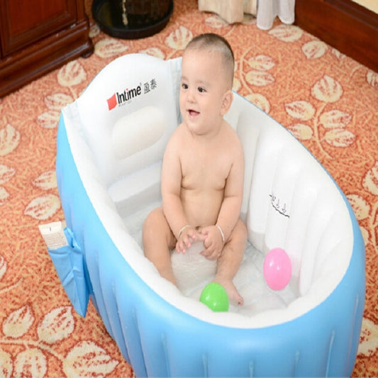 Baby Bath Tub Kids Bathtub Portable Inflatable Cartoon Thickening Washbowl Newborns Keep Warm Swimming Pool