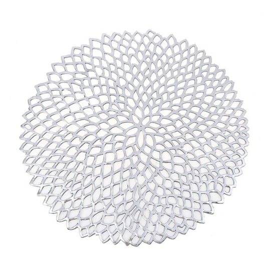 Table Bowl Mats Home Decor Placemat For Dining Table PVC Plastic Hollow Insulation Round Baroque Mediterranean Coaster Pads