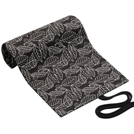 Cute Leaf Portable Canvas School Pencil Case Pen Bag Stationery Pouch