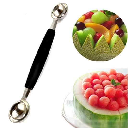 Household Stainless Steel Double Head Fruit Digging Spoon, Double Head