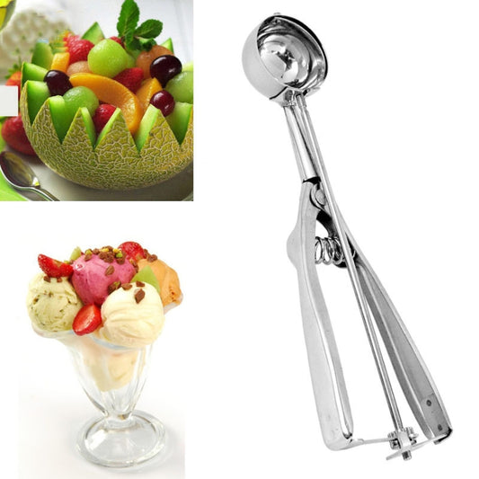 Thick Stainless Steel Ice Cream Spoon Fruit Digging Spoon, 4cm, 5cm, 6cm