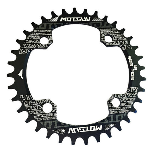 MOTSUV Round Narrow Wide Chainring MTB Bicycle 104BCD Tooth Plate Parts, Disk 32T, Disk 34T, Disk 36T, Disk 38T, Elliptic plate 32T, Elliptic plate 34T, Elliptic plate 36T, Elliptic plate 38T