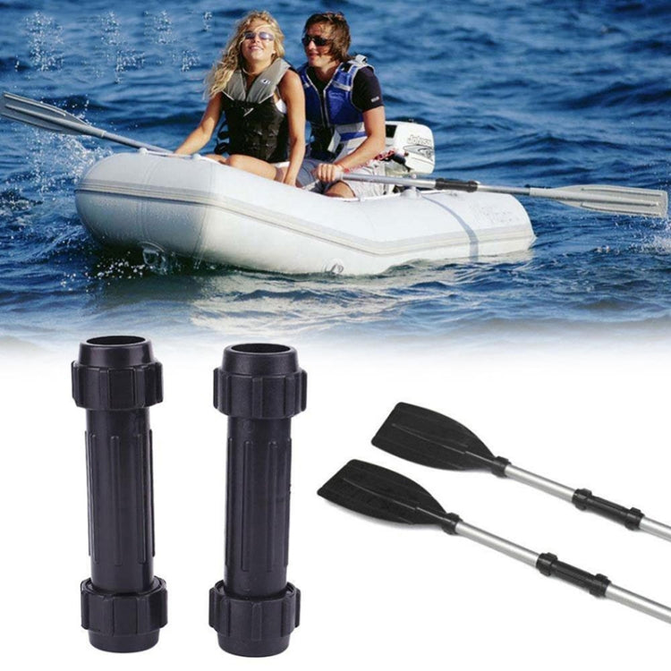 Boat paddle connection tube set: 2 black connector tubes and paddle shafts