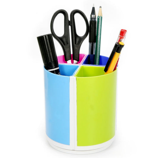 Multifunctional Colorful Detachable Rotary Stationery Office Round Pen Holder, Round Pen Holder