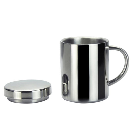 304 Stainless Steel Double Insulation Coffee Drink Milk Water Mugs Durable Drinking Cup with Lid, 304 Stainless Steel 200ml, 304 Stainless Steel 300ml, 304 Stainless Steel 400ml
