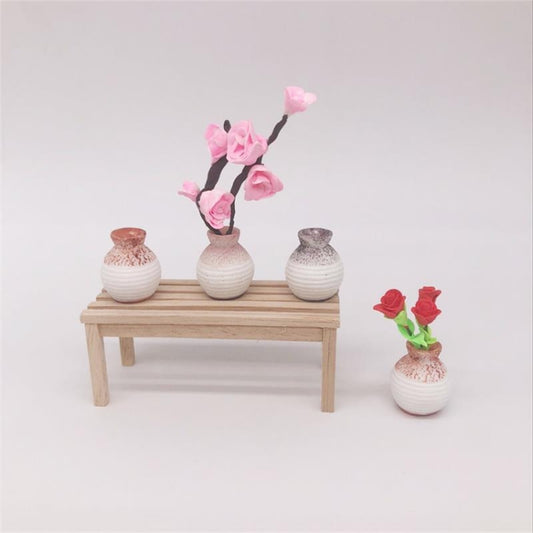 3 PCS / Set 1:12 Mini Doll House Scene Decoration Simulation Vases, Simulation Vases