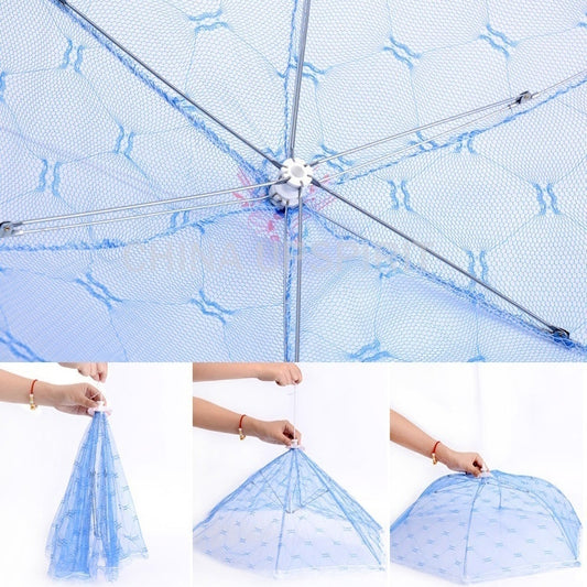 Lace Folding Dish Cover Mesh Cover Dish Dust-proof Printing Food Cover Fly-proof Cover Food Cover, Lace Folding Dish Cover