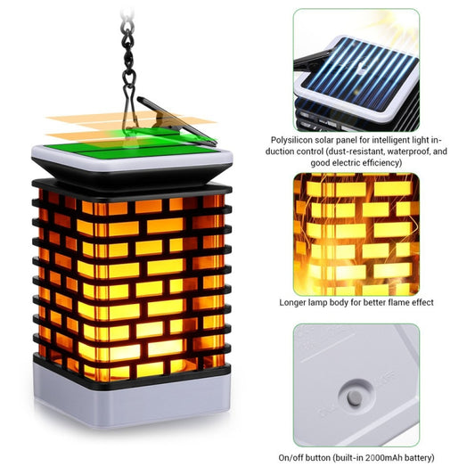 LED Solar Induction Landscape Light Flame Lamp Outdoor Waterproof Garden Lantern