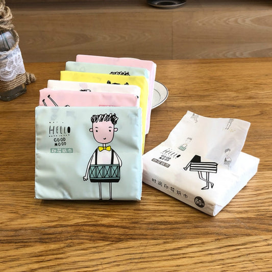Colorful Cartoon Household Printing Paper Napkin Facial Tissue, Color Random Delivery, Cartoon Paper