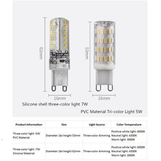 G9 LED Energy-saving Light Bulb Light Source, 3W, 5W, 7W