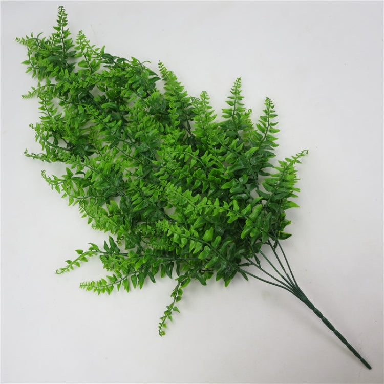 Artificial fern grass hanging plant bundle with long green trailing tips and stems