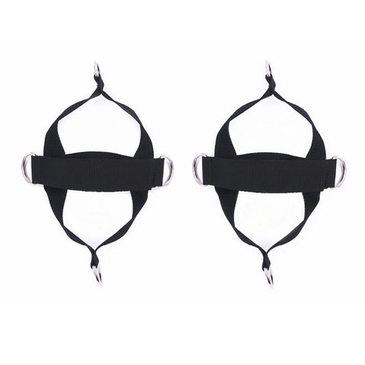 1 Pair Fitness Shoe Cover Pull Rope Fitness Equipment Straps, 1 Pair Pull Rope (Black)