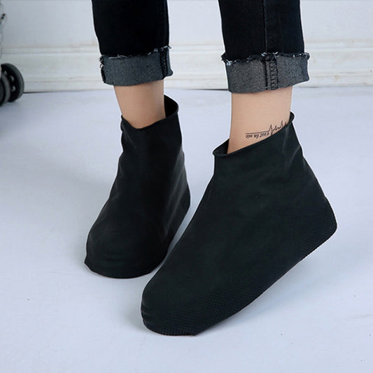 2 Pairs Waterproof Shoe Cover Raincoat Non-slip Reusable Silicone Insole Shoe Slip Rainshoes Cover, S, M, L
