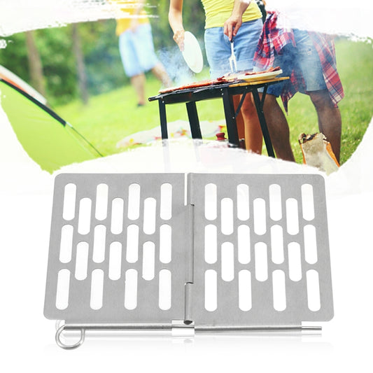 Stainless Steel Folding Barbecue Net Portable BBQ Picnic Accessories, S 15x10.3CM, M 22.6x15.8CM, L 35.8x20CM