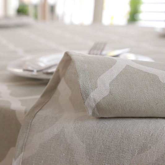 Cotton and Geometric Rhombus Gray LaceTablecloth, 60x60cm, 70x70cm, 90x90cm, 100x140cm, 120x120cm, 140x140cm, 90x150cm, 140x160cm, 120x160cm, 140x180cm, 130x180cm, 140x200cm, 140x220cm, 140x250cm