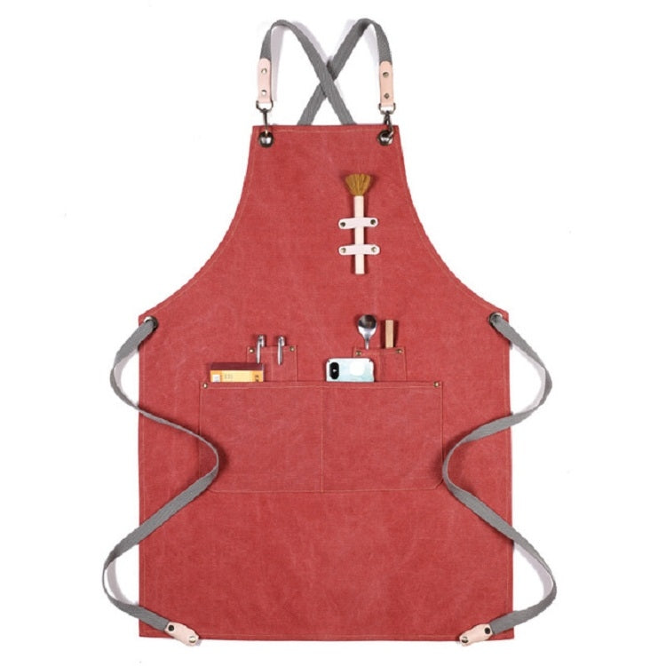 Barbecue Cooking Bartender Antifouling Thick Canvas Apron