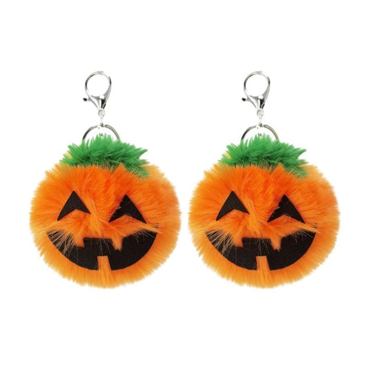 3 PCS Pumpkin Plush Keychains Fashion Car Halloween Key Chain Party Gift, Pumpkin Shape