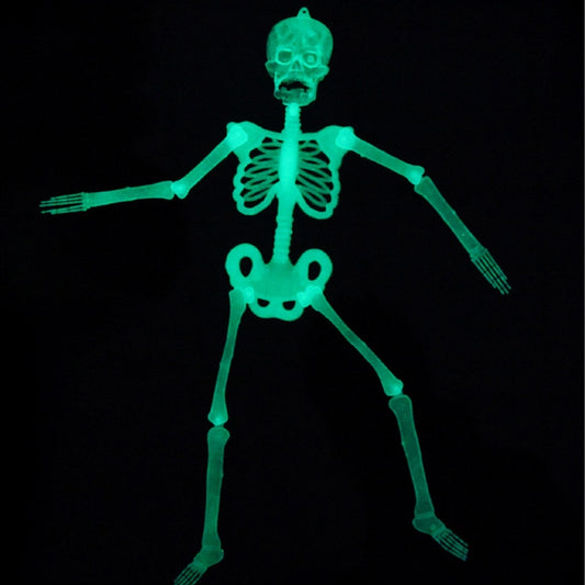 Luminous Skeleton Halloween Activity Props Bar Haunted House Decoration Supplies Fluorescent Skeleton, Small(35cm), Medium(90cm), Large(150cm)