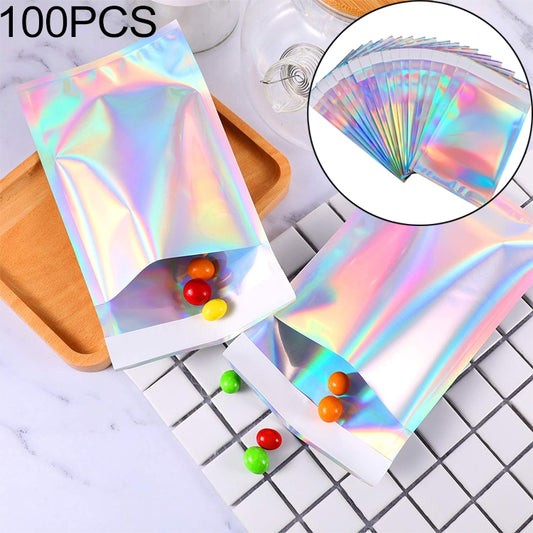 100 PCS / Set Laser Self Sealing Plastic Envelopes Mailing Bags Gift Packaging Bags, 11.5cmx16.5cm+4cm, 16.5cmx23cm+4cm, 23cmx32.5cm+4cm, 35cmx40cm+4cm