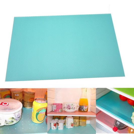 4 PCS / Set Environmentally Friendly Waterproof Washable Antibacterial Antifouling Refrigerator Mat, Transparent White, Transparent Green, Transparent Pink, Transparent Blue, Blue, Green, Pink