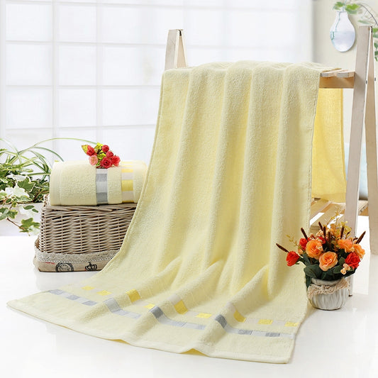 Cotton Plain Square Bath Towel Natural Environmental Protection Embroidered Bath Towel Household Towel