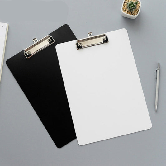 Pair of A4 clipboards with black and white boards and metal binder clips.