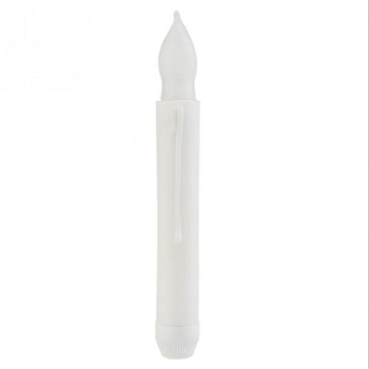 12 PCS/ Box LED Electronic Candle Light Flameless Candle Light Long Rod Christmas Candle, Flashing Warm White Light