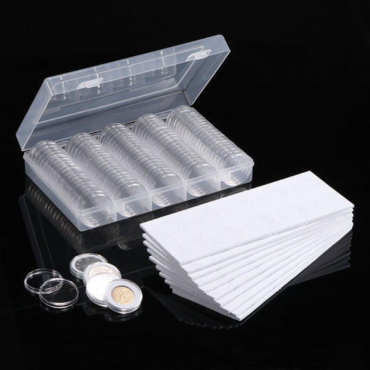 Coin Capsules 100 x 30mm Round Boxes Commemorative Coin Protection Box, 2pcs 30mm