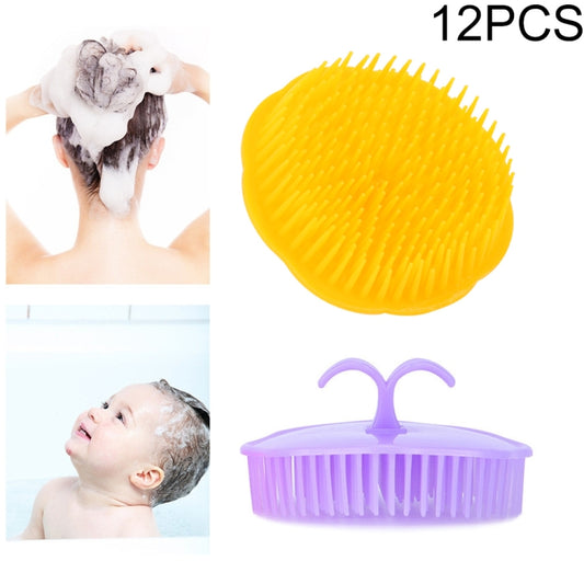12 PCS Shampoo Brush Adult Scalp Massage Brush Soft Glue Bathroom Shampoo Comb,Random Color Delivery, Scalp Massage Brush