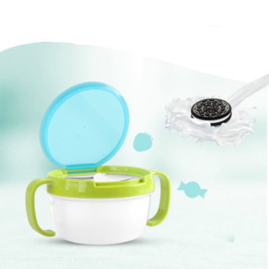Baby Products Anti-sprinkling Design Baby Double Handle Biscuit Small Bowl Snack Cup