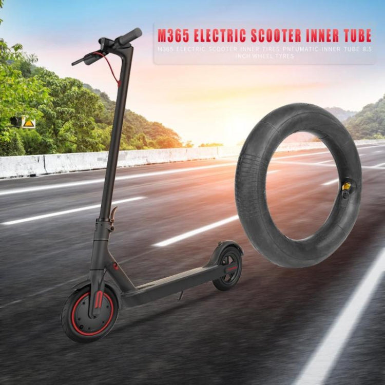 Black rubber inner tube with valve for electric scooter tire