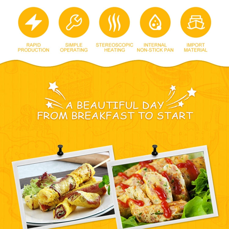 Automatic Multifunctional Egg Roll Maker Electric Egg Boiler Omelette Machine Breakfast Egg Tool
