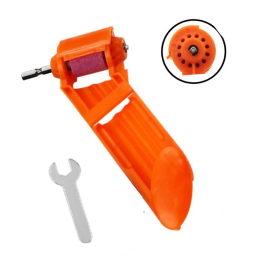 Portable Iron Straight Shank Twist Drill Bit Grinder, With Bucket Orange, With Bucket Blue, Accessories, Grindstone, No Buckle Dark Orange, No Buckle Blue
