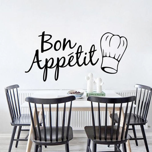 Kitchen Decoration Kitchen Stickers Bon Appetit Wall Stickers DIY Vinyl Art Wallpapers, Kitchen Decoration