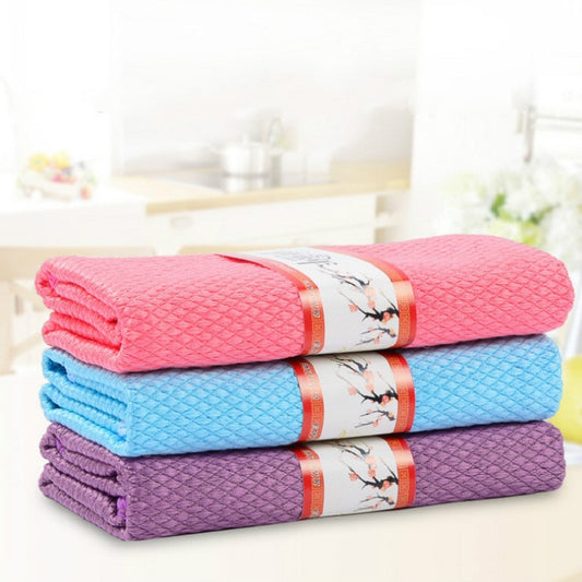 Kitchen Glass Window Soft Fiber Clean Towel, Color 3 PCS 30 × 30 cm, Color 3 PCS 30 x 40 cm, Color 6 PCS 30×30 cm, Color 6 PCS 30×40 cm, Color 3 PCS 40×50 cm, White 3 PCS 30 x 40 cm