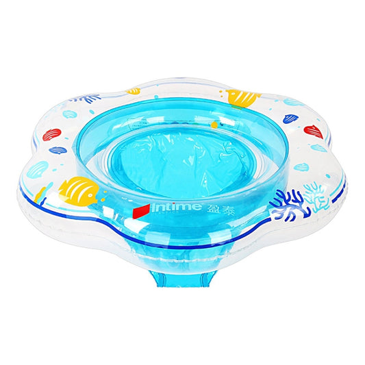 Intime PVC Infant Thick Double Underarm Swimming Ring Sitting Ring, Double Underarm Swimming Ring(Blue)