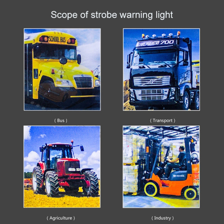 10-110V Forklift Warning Lights Strobe School Lights Traffic Construction LED Roof Engineering Vehicles Flash Lights, Forklift Warning Lights