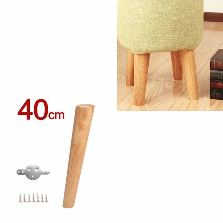Wooden furniture leg riser, 40 cm tall, with metal plate and screws