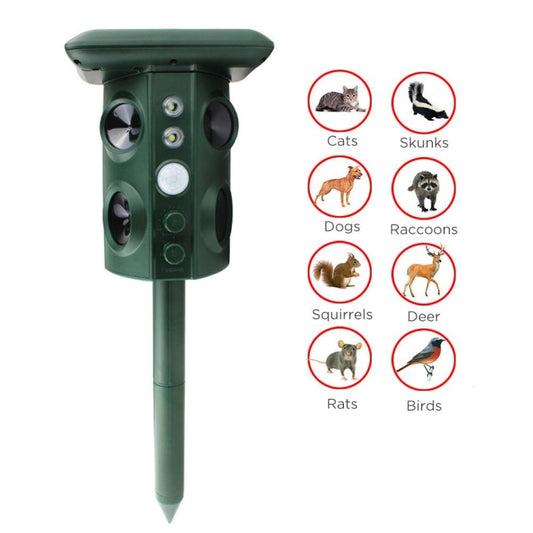 Outdoor Solar Animal Repeller Ultrasonic Vibration Multi-functional Snake Repeller, Solar Animal Repeller