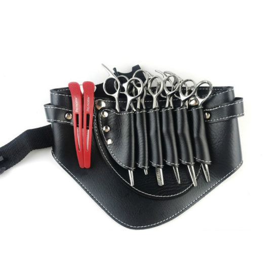 Hairdresser Hair Clipper Comb PU Leather Waist Bag Barber Shop Hair Tools
