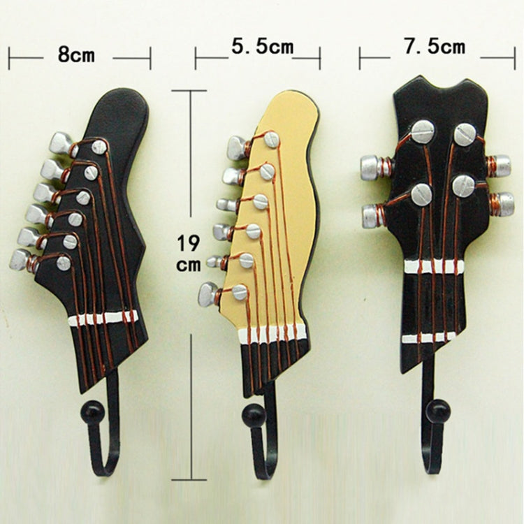 3 PCS Guitar Shape Home Decoration Hook, Guitar Shape Hook