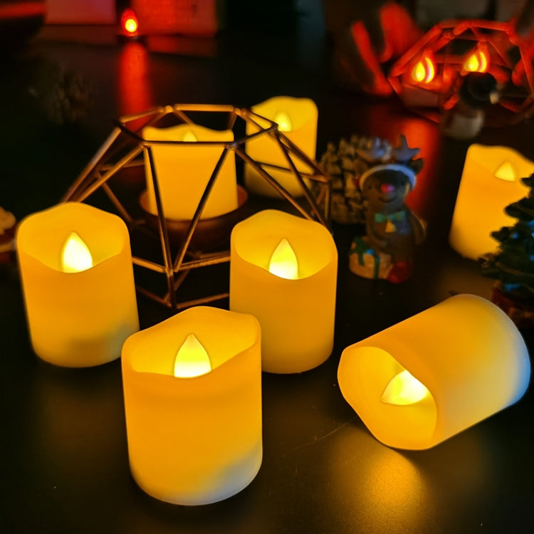 LED tealight candles with warm flame glow, decorative set of three