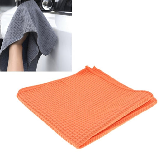 Pineapple Lattice Microfiber Lint-free Absorbent Honeycomb Car Washing Towel, 40x40cm