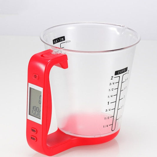 1000g / 1g Kitchen Electronic Scales Electronic Measuring Cup Baking DIY Measuring Tool, Red, Black