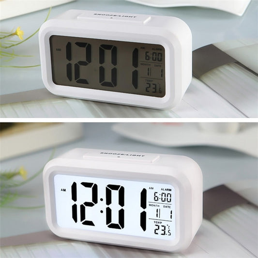 Temperature Type Lazy Snooze Alarm Mute Backlit Electronic Clock, Battery(White), Battery(Green), Battery(Black), Battery(Blue), Battery(Rose Red)
