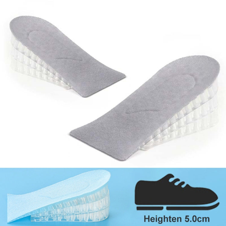 JF101 Invisible Transparent Silicone Heightening Pad Heel Heightening Insole Shock Absorption Half Pad, One Layer, Three Layer