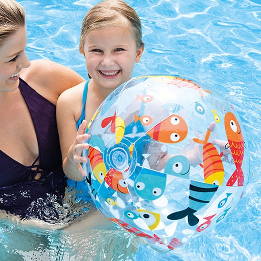 Children Early Education Swimming and Water Toys Inflatable Beach Ball Color Random Delivery, Early Education Swimming Toy